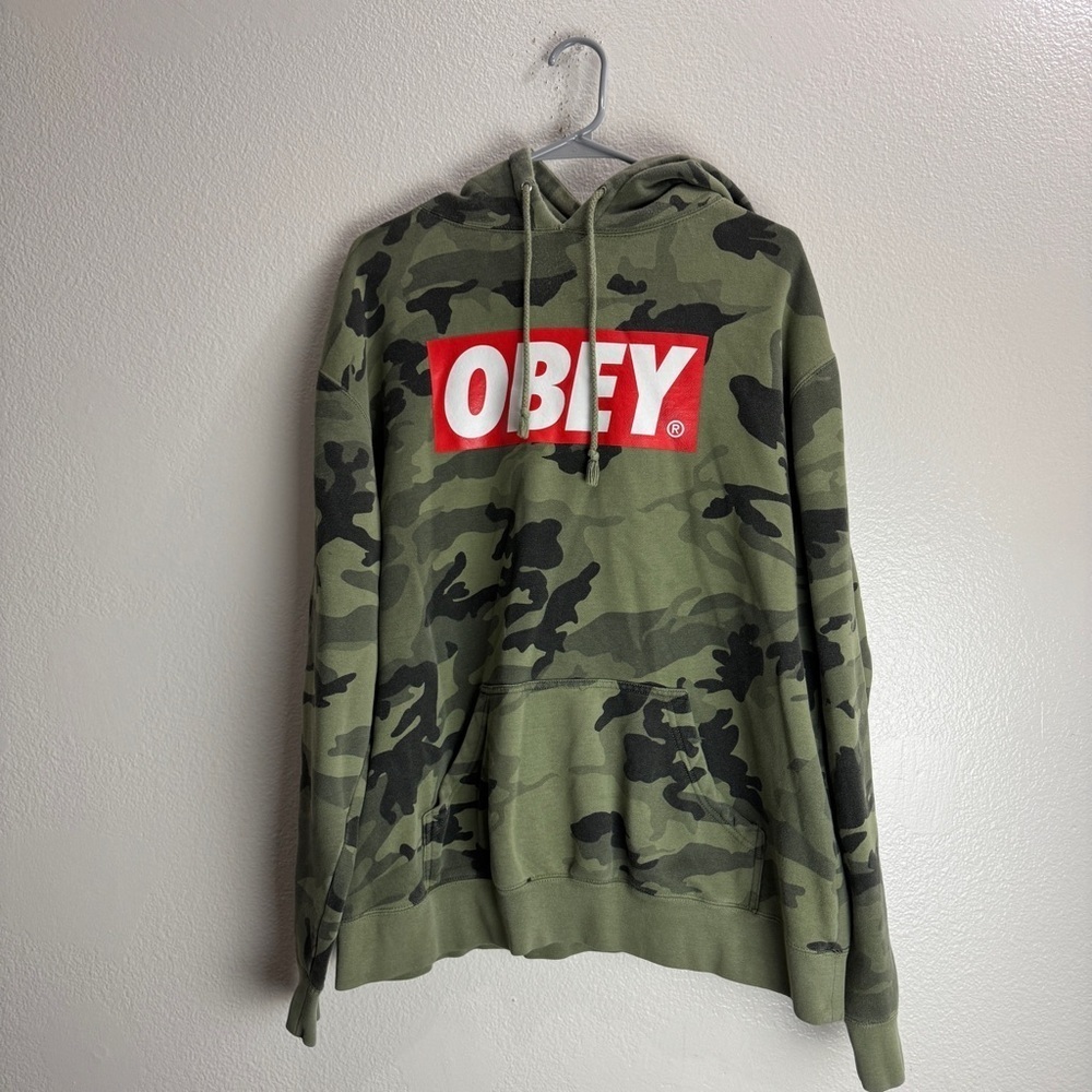 Obey Camo Box Logo Jacket Size XL